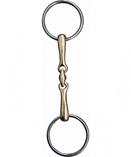 HKM SPORTS EQUIPMENT 9875 podwójnie łamane wędzidło 18 mm, Argentan, pierścienie ze stali nierdzewnej, L 9875-0215