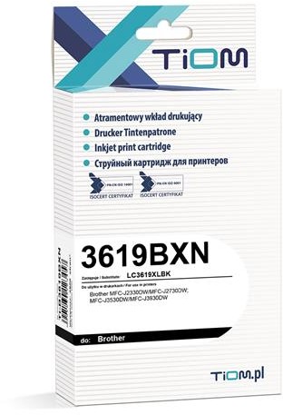 Tiom Tusz  do Brother 3619BXN | LC3619XLBK | 4500 str. | black polcan-Ti-B3619BXN