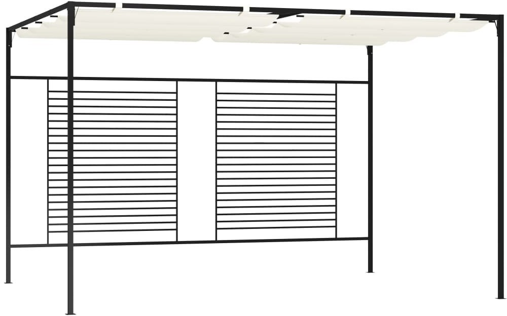 vidaXL Altana ogrodowa ze zwijanym dachem, 3x4x2,3m, kremowa, 180 g/m! 313623