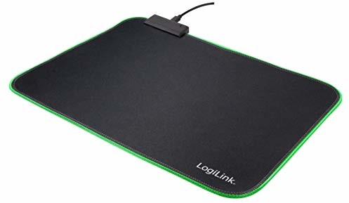 LogiLink Podkładka pod mysz dla graczy z oświetleniem LED RGB i antypoślizgowym spodem