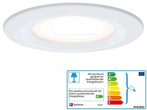 Paulmann Premium EBL zestaw Nova okrągły przyciemniana 3 X 7 W LED 230 V GU10 51 MM Biały mat/Alu-cynk 93597