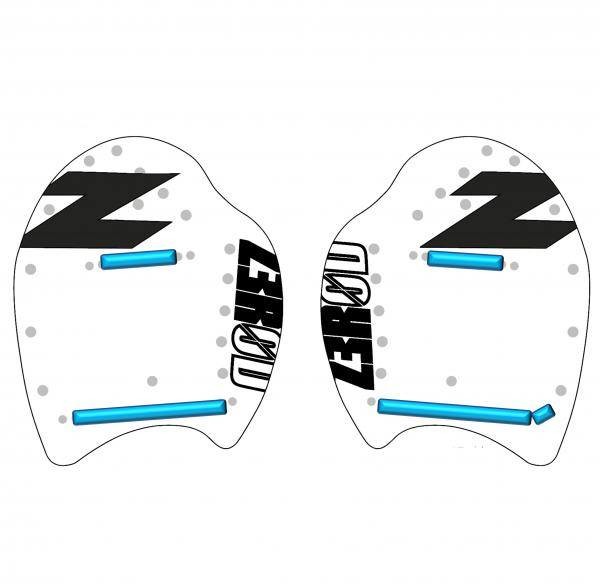 ZEROD Wiosełka pływackie SWIMMING HAND PADDLES L białe