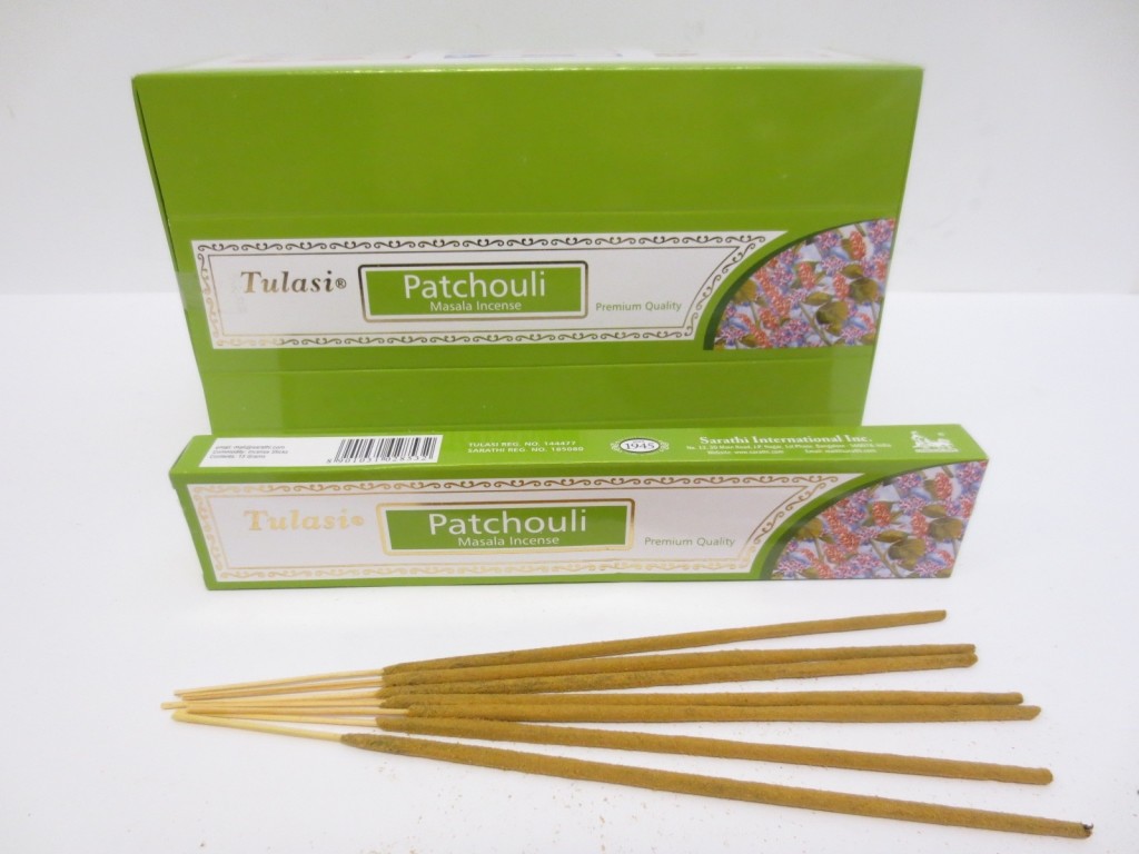 Sarathi International Inc. Kadzidełka TULASI Patchouli (paczuli) - 15g tulasi05