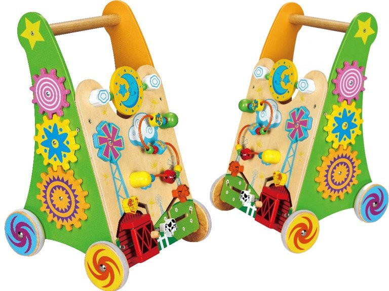 Viga Toys VIGA TOYS DREWNIANY AKTYWNY DUŻY JEŹDZIK EDUKACYJNY J2 59460 DREWNO R12  $