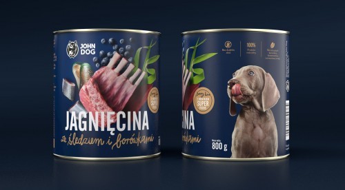 John Dog Jagnięcina ze Śledziem i Borówkami Puppy Dla Szczeniąt Berry line 800g