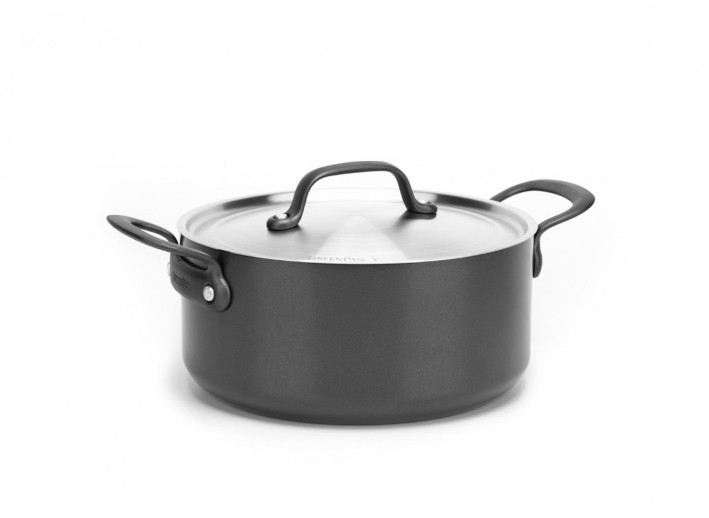 GreenPan Craft 4,9 L Czarny Garnek Aluminiowy Z Pokrywką