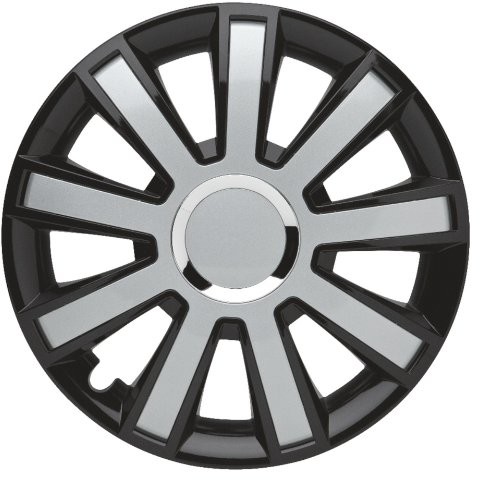 Albrecht ALBRECHT automotive 49376 kołpaki ozdobne Flash III 16 cali, 1 zestaw, czarny/srebrny 49376