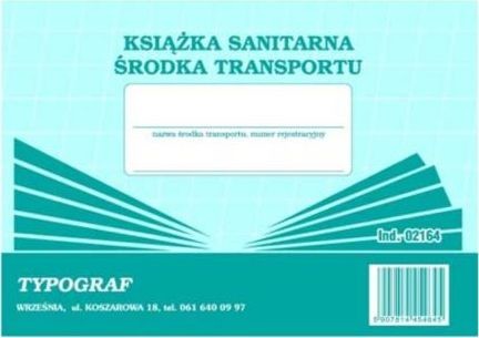 Typograf Książka sanitarna środka transportu A5 02164 TYPX0198