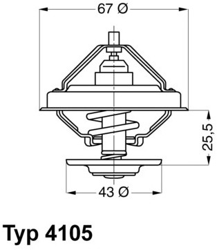 Wahler Termostat, żrodek chłodzący 4105.79D