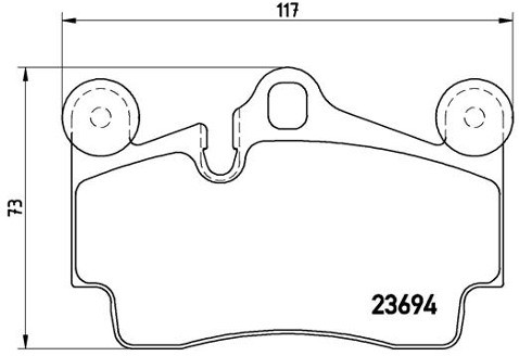 BREMBO Zestaw klocków hamulcowych, hamulce tarczowe P 85 070