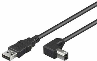 Techly Techly USB 2.0 CABLE A Male/B męski Angled 3 m ICOC u-ab-30-ang  USB Cables (3 m, USB A, USB B, Male/Male, Black, Straight) 307575