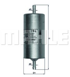 Mahle FILTR PALIWA KNECHT KL 194 FIAT KL 194
