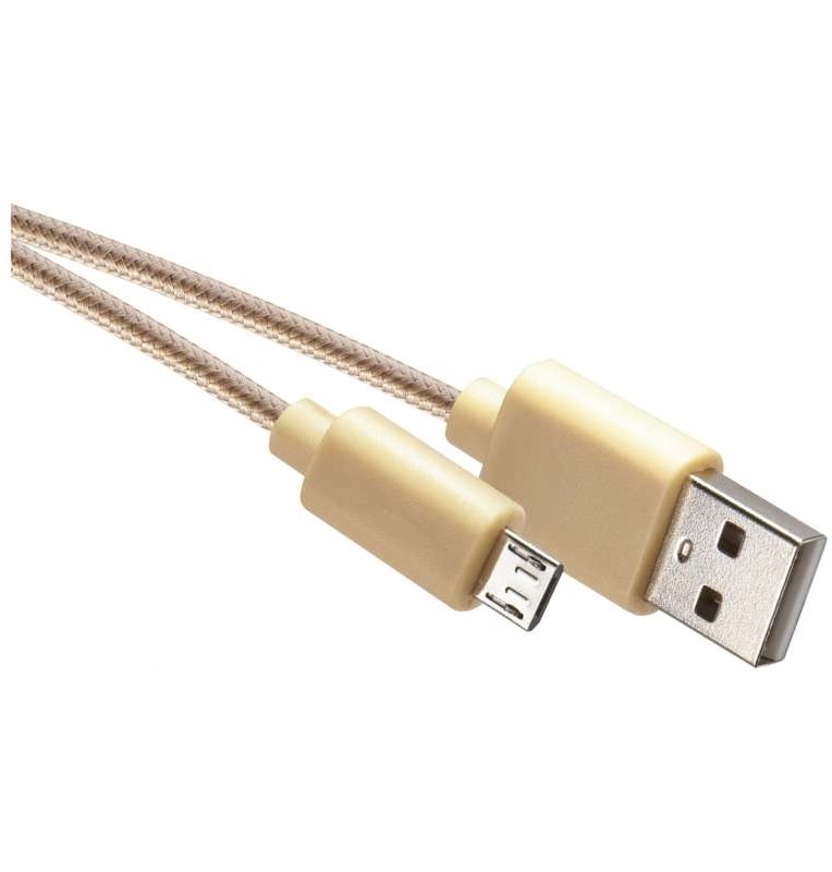 Przewód Usb 2.0 wtyk A -wtyk micro B, 1m żółty