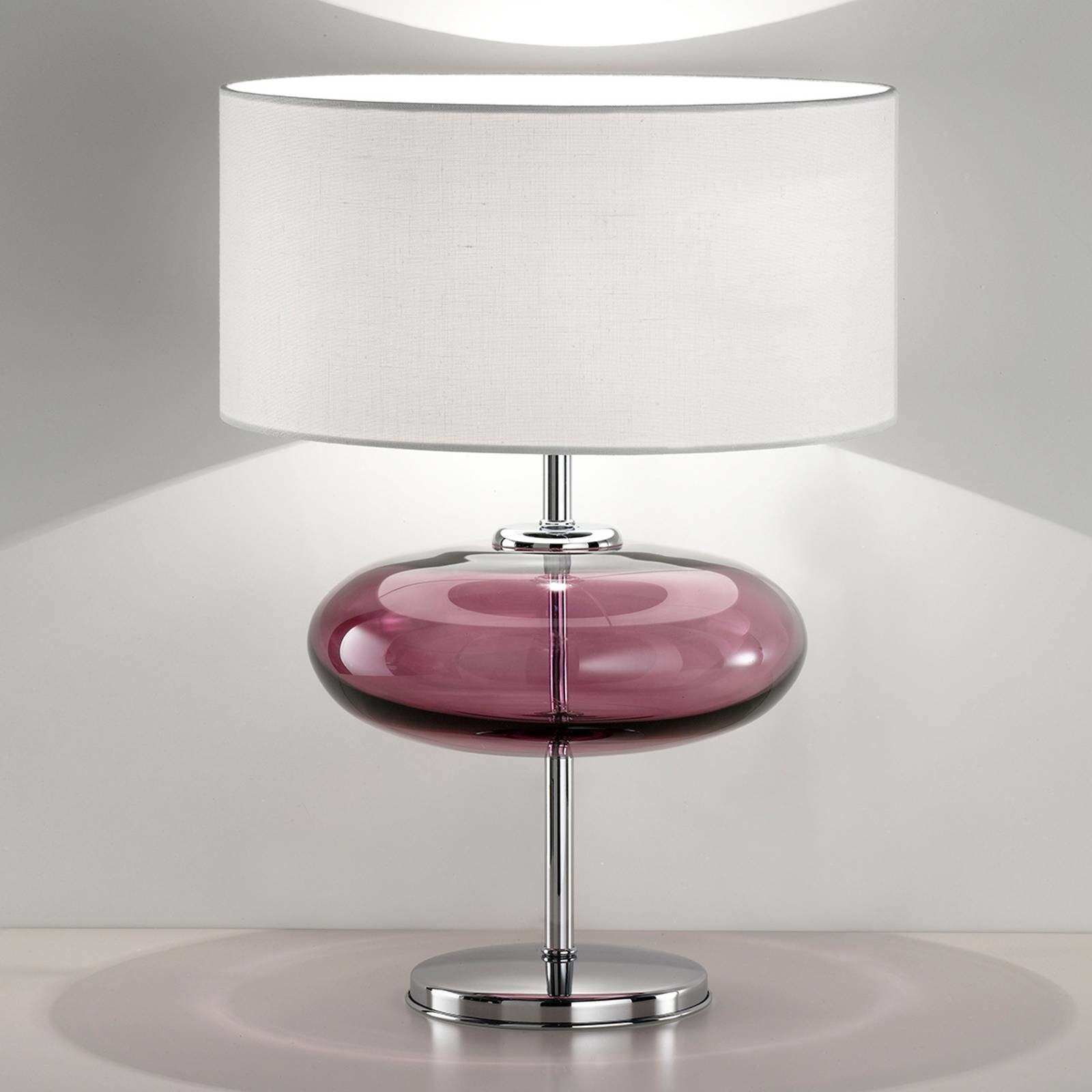 AILATI Lampa stołowa Show Elisse 62 cm szkło różowa