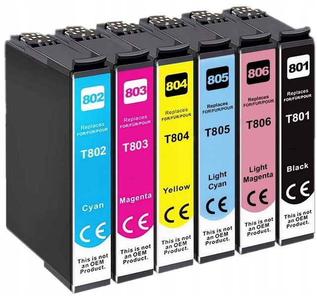 Tusze Drukarki Epson T0801-0806 Stylus P50 PX650