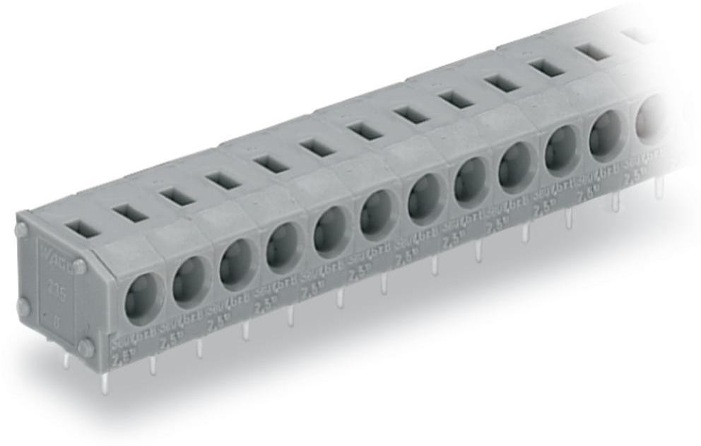 Wago Zacisk sprężynowy 1.50 mm Ilość PIN 10 235-410 Kolor szary 80 szt 235-410