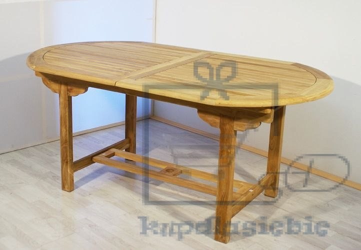 Garthen Rozkładalny stół z drewna tekowego Garth owalny 170 - 230 cm