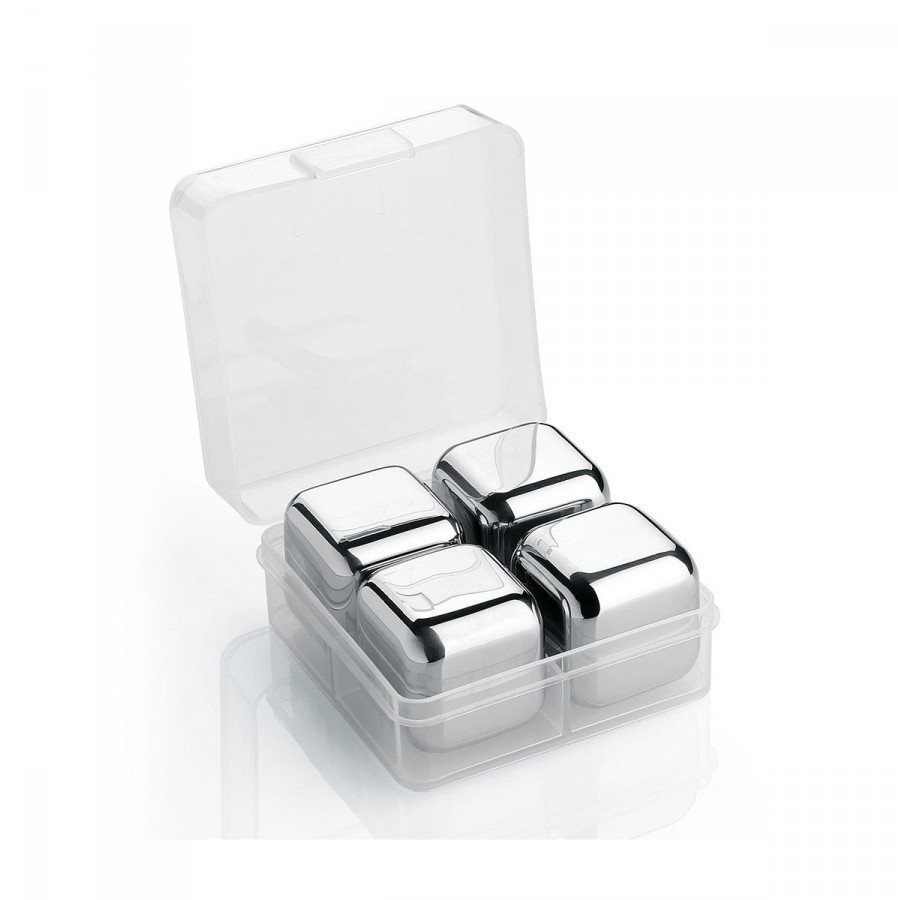 Cilio stalowe kostki chłodzace w pudełku 4 szt. 2,5 x 2,5 x 2,5 cm CI-150704