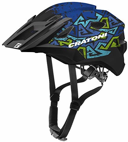 Cratoni Helmets Helmets Unisex Allride kask rowerowy, dla dorosłych, kolor dziki niebieski, uniwersalny (53-59 cm)