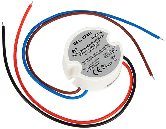 Zdjęcia - Pozostałe artykuły elektryczne BLOW 70-614# Zasilacz impuls.dopu.12v/2,50a 30w plast 