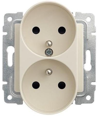 KOS Elektro System Vena kremowy gniazdo podwójne +0) ro ramki kos_510347