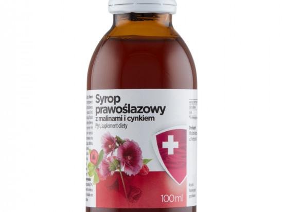 Фото - Вітаміни й мінерали Aflofarm Syrop prawoślazowy Malina i Cynk 100 ml 