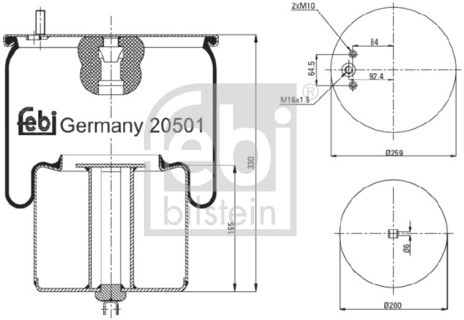 FEBI Mieszek, klimatyzacja FEBI 20501