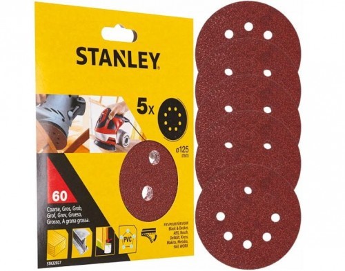 Stanley KRĄŻEK ŚCIERNY 5 SZT 125 MM P60 STA32027 STA32027-XJ