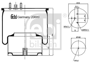 FEBI Mieszek, klimatyzacja FEBI 20889