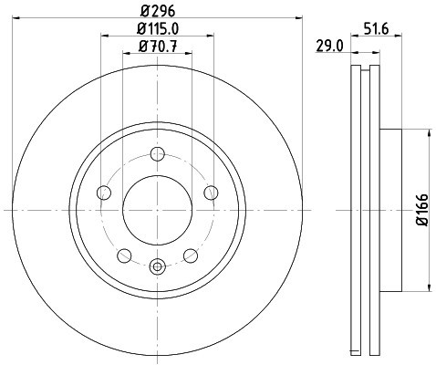 HELLA PAGID Tarcza hamulcowa PAGID 8DD355114-401