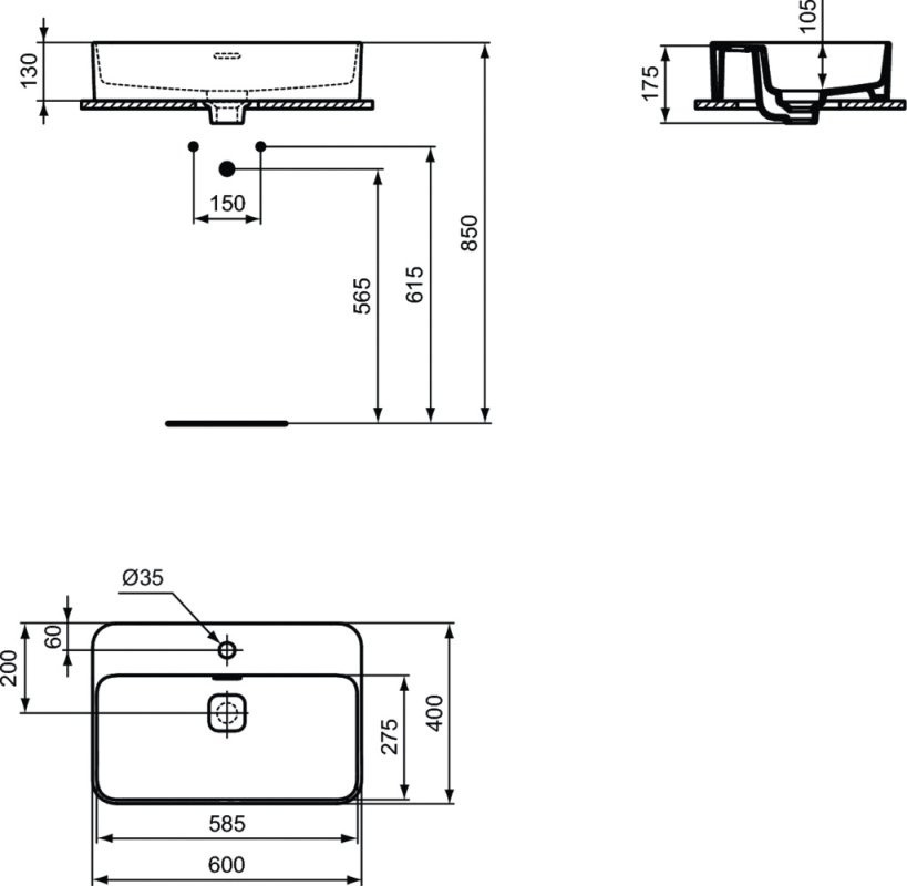 Ideal Standard Strada II 60x40   T299801