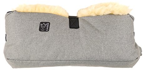 Kaiser Big Double, ogrzewacz do dłoni ze skóry jagnięcej, lekarski szary melanż