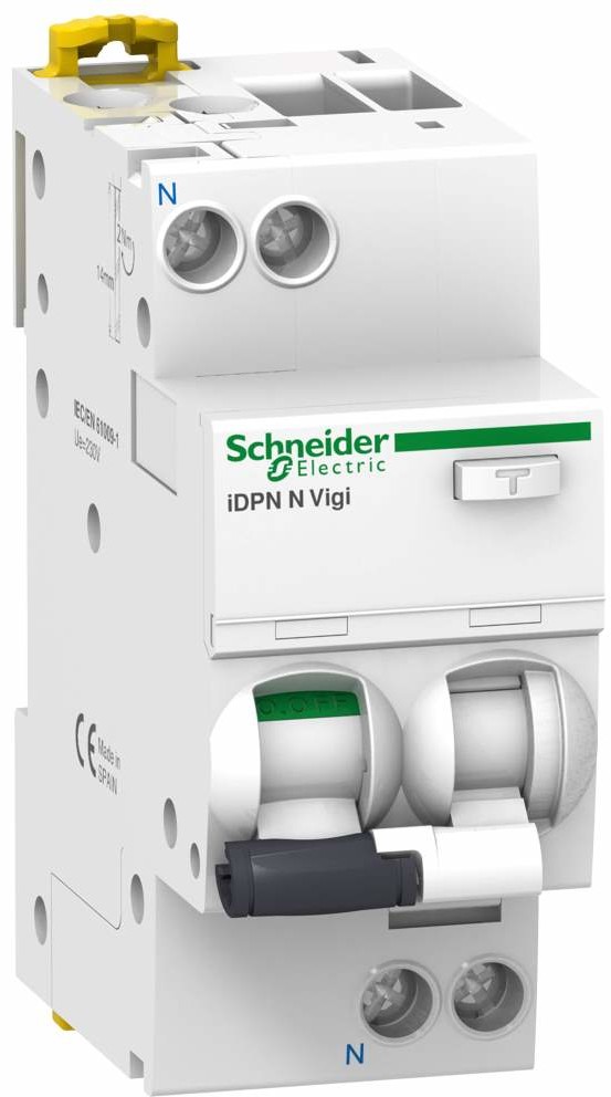 Schneider Wyłącznik-kombinowany-iDPN-Vigi-1P+N-B-4A-30mA-Typ-AC A9D55604