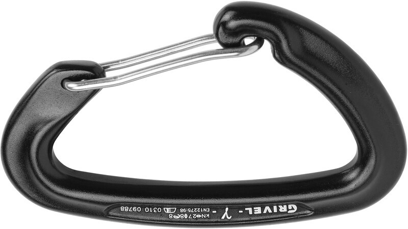 Grivel Gamma K2W Wiregate Carabiner, black 2021 Karabinki niezakręcane RSK2W.B