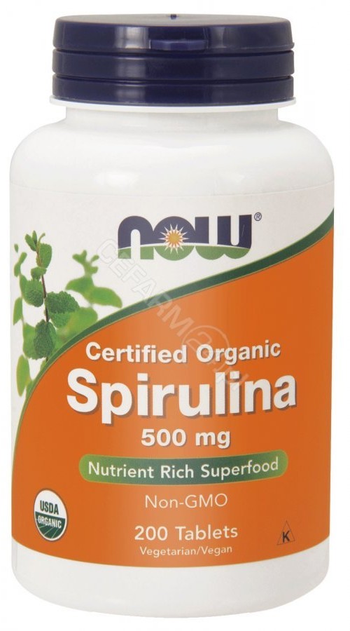 Now Foods NOW Certified Organic Spirulina 500mg 200tabs