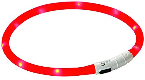 Kerbl 81191 Maxi Safe LED firmy naszyjnik, bransoletka, czerwony, długość 55 cm