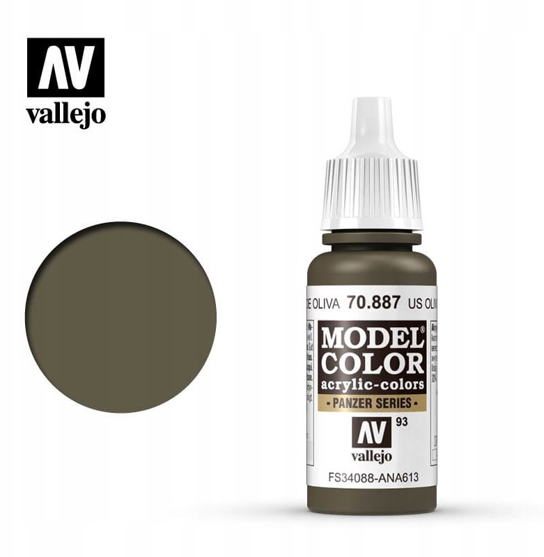 Vallejo Model Color 093 70.887 Us Olive Drab