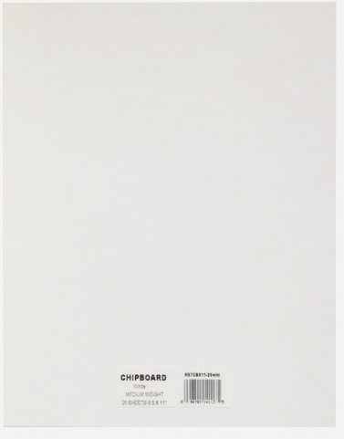 Grafix Medium Weight CHIPBOARD Sheets-8.5