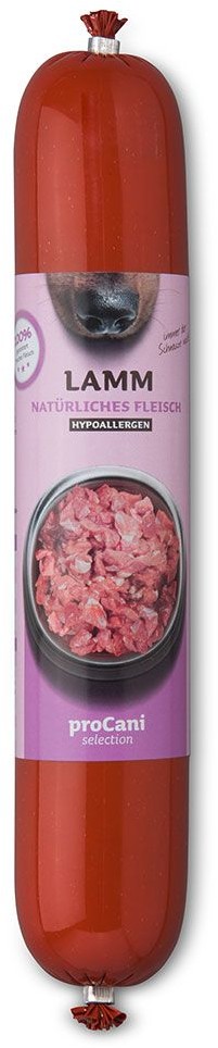 proCani Kochwurst Jagnięcina, karma hipoalergiczna - 10 x 400 g
