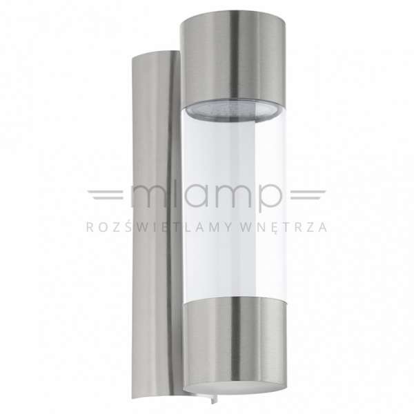 Eglo Zewnętrzna LAMPA ścienna ROBLEDO 96013 elewacyjna OPRAWA kinkiet LED 7,4W ogrodowy tuba outdoor IP44 stal nierdzewna 96013