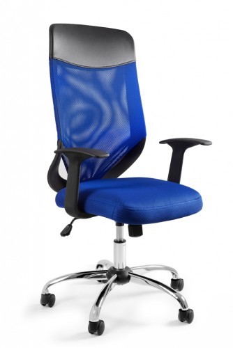 UniqueMeble Fotel biurowy, Mobi Plus, niebieski
