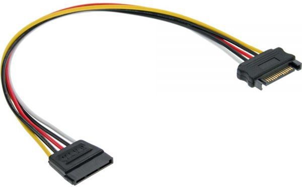 InLine SATA Zasilanie przedłużacz Kabel męski - żeński0.5 m - 29651B