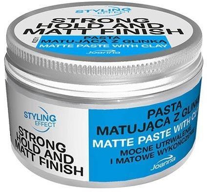 Joanna Styling Effect pasta do włosów matująca z glinką Mocne Utrwalenie i Matowe Wykończenie 100g 93606-uniw