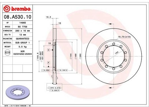 BREMBO 08.A530.10