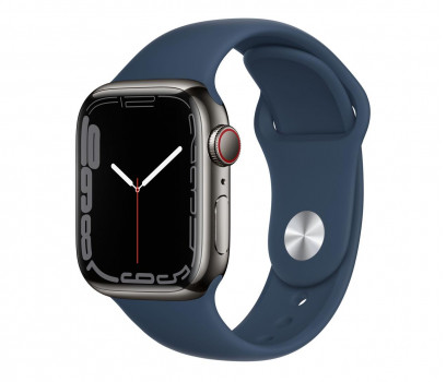 Apple Watch 7 LTE 45mm Graphite Steel/Abyss Blue Sport