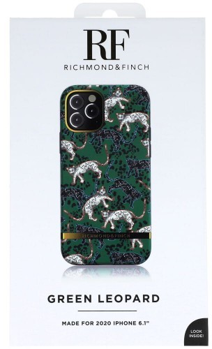 Richmond & Finch Etui iPhone 12 / 12 Pro, green leopard 7350111351847