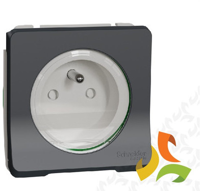 Schneider Electric MUREVA STYL Mechanizm gniazda 2P+PE (zaciski śrubowe) IP55 antracyt MUR38030 MUR38030/SCH