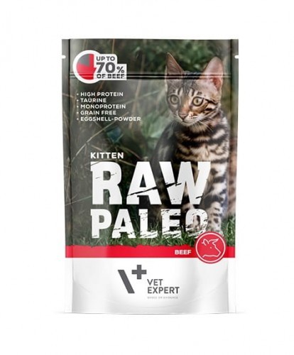 Vet Expert RAW PALEO KITTEN Z WOŁOWINA 100g