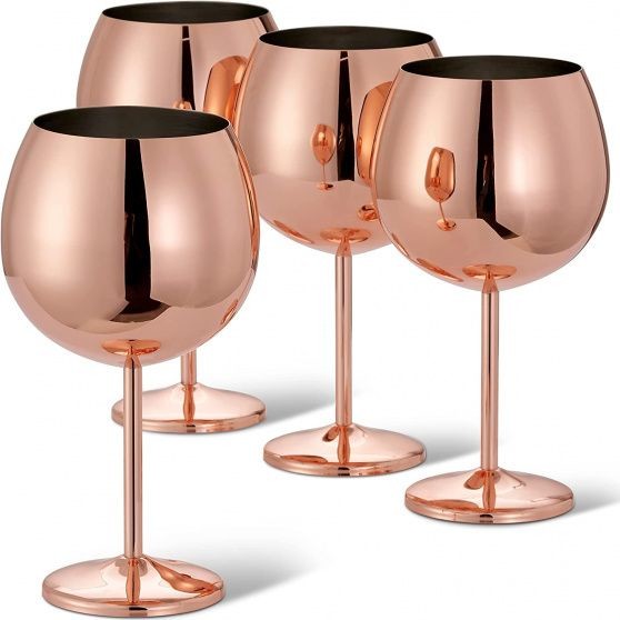 NoName kieliszki koktajlowe Gin 700 ml 21 cm stal nierdzewna rose gold 4 szt twm_1008025