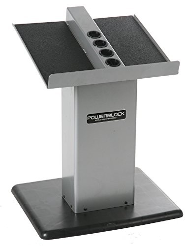 Power Block Large Column Stand (Silver) by power Block Personal Trainer Stand Silver